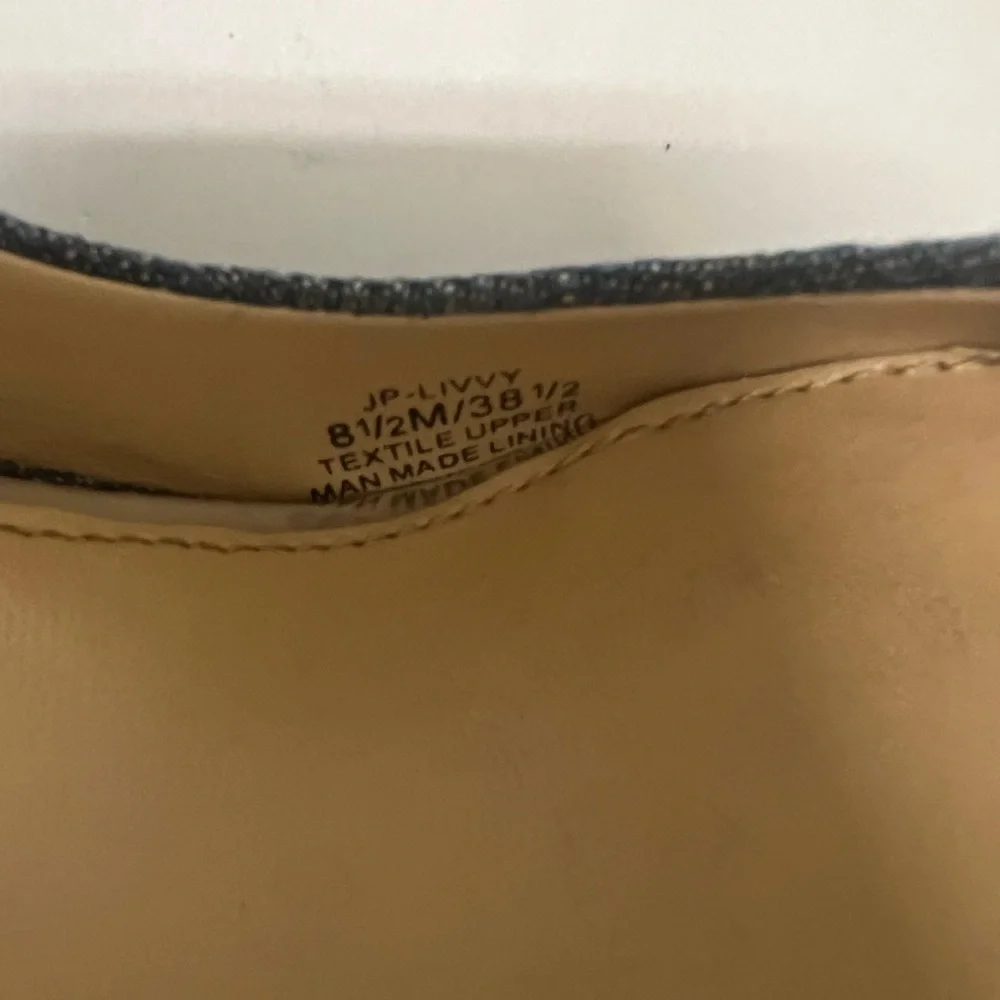 Jessica Simpson denim blue with a cork sole and  Stiletto high heels sz8.5 - Picture 5 of 11